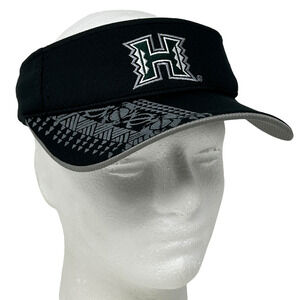 University of Hawaii Rainbow Warriors Visor Hat Cap Black NCAA College Strapback